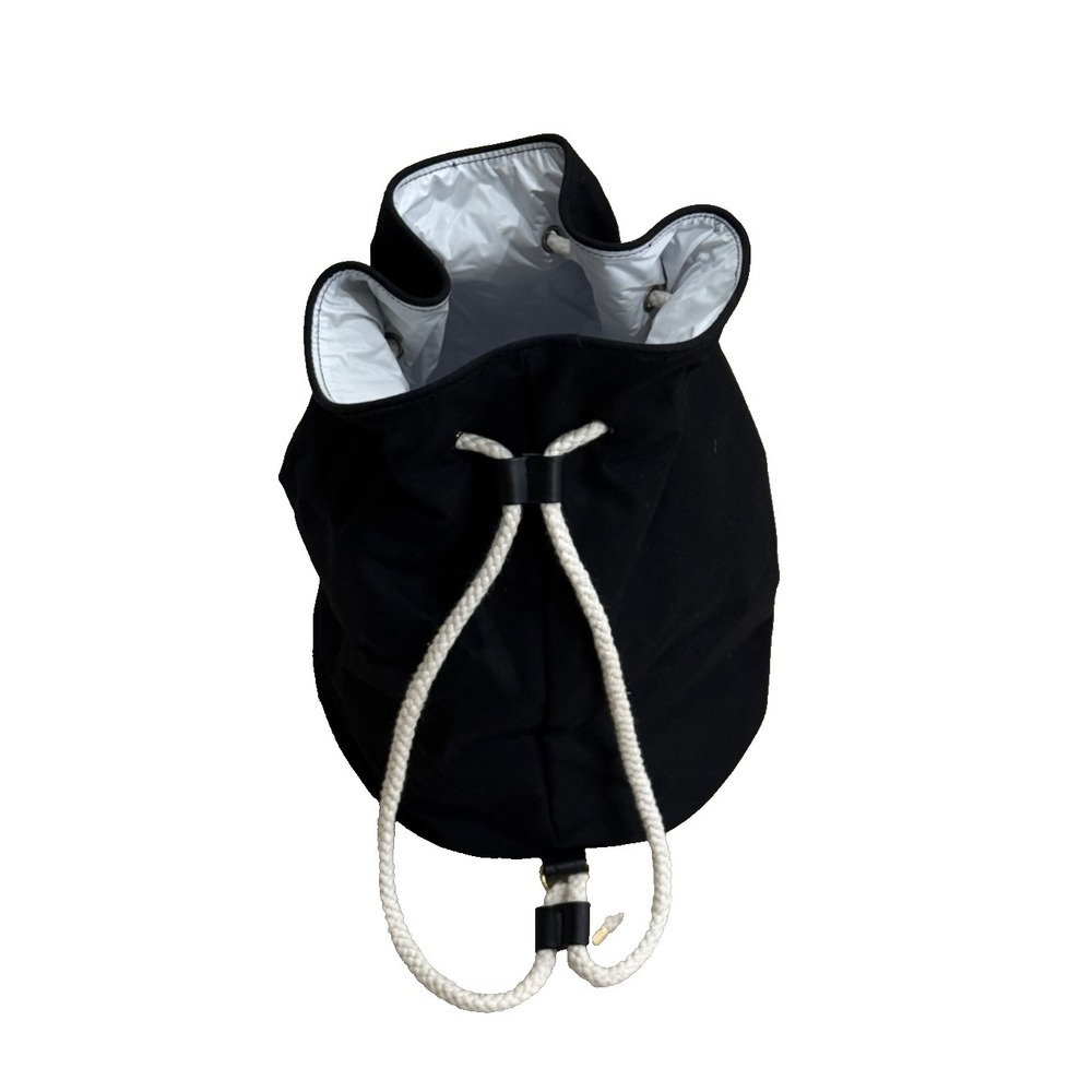 Vintage Chanel Parfum Promo Drawstring Backpack Bag Beach Pool Lined Cooler Bag - Picture 2 of 8